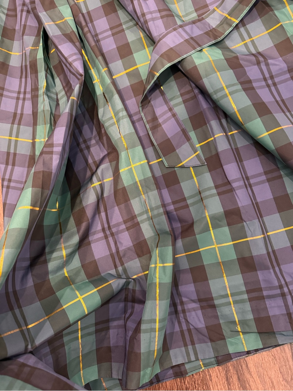 Talbots Blue and Green Plaid Maxi Skirt - Picture 2 of 3